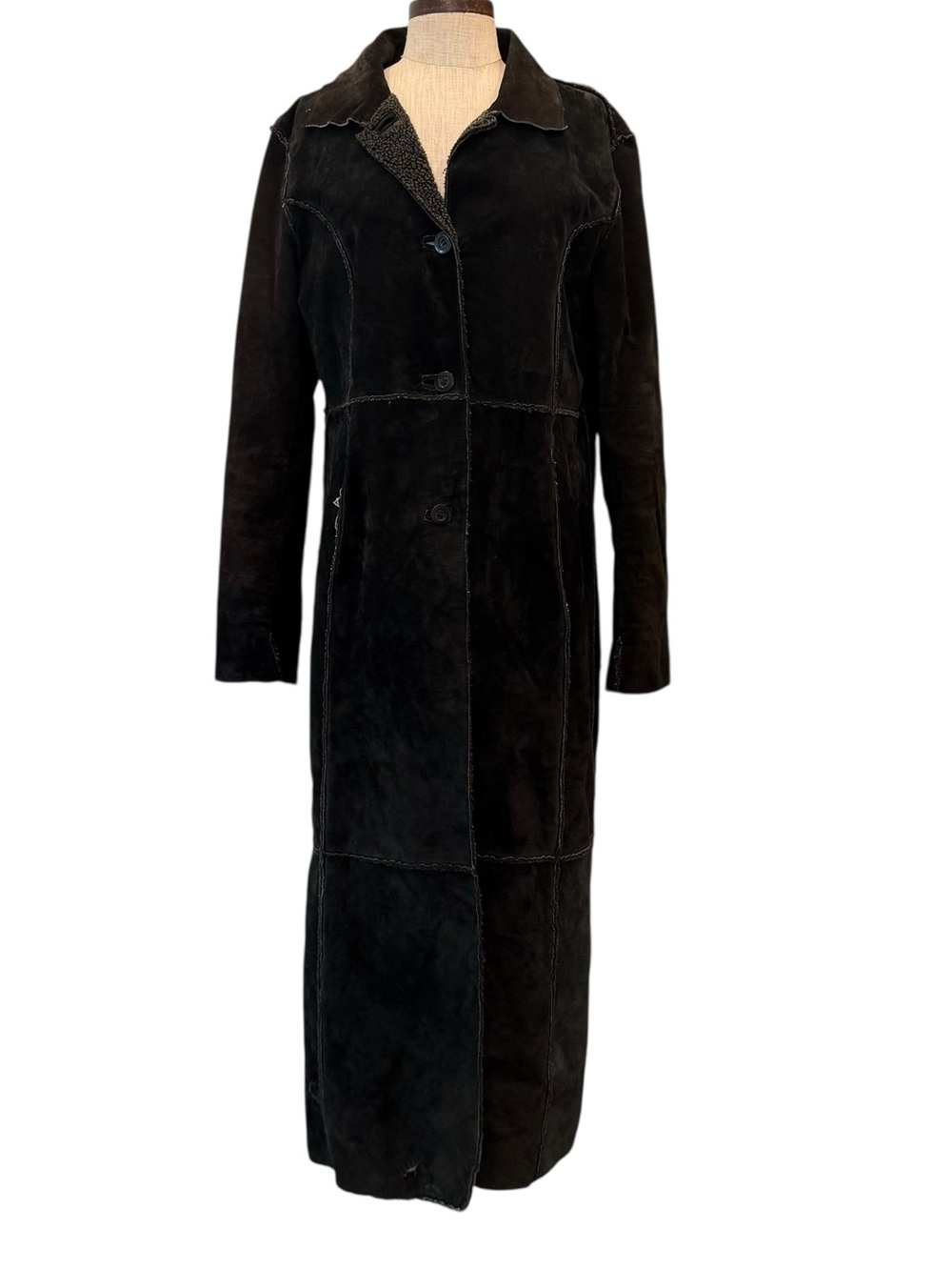Vintage D’ Carlo y2k vintage suede leather duster coat gothic